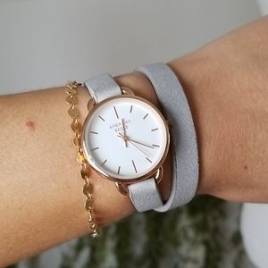 NEW AEO Gray Wrap Bracelet Wristwatch